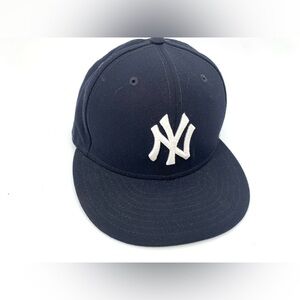 1996 World Series New Era New York Yankees Navy Flat Brim Cap Size 7 1/8
